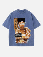 Rihanna Print Round Neck T-shirt