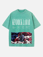 Kendrick Lamar Print Round Neck T-shirt