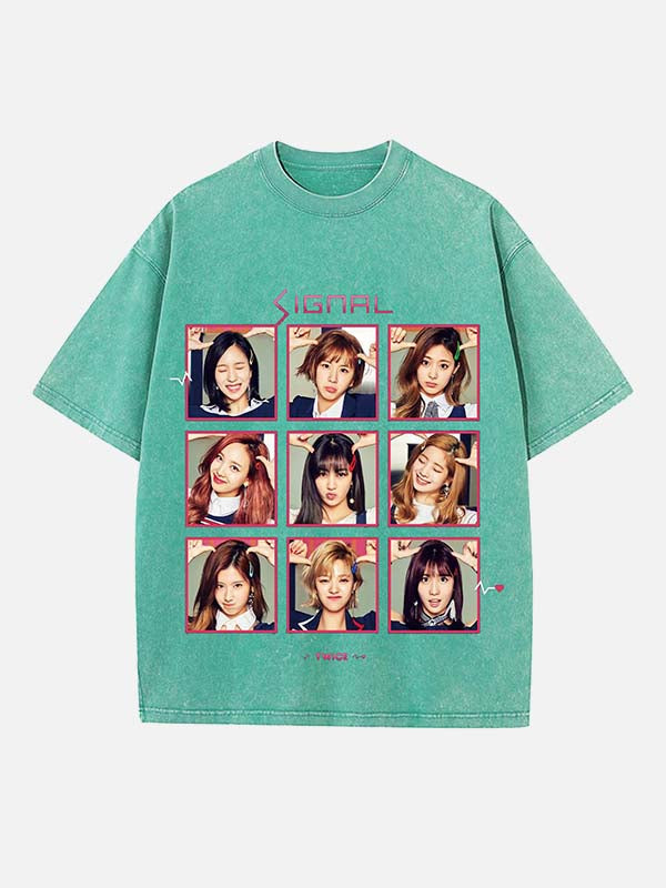 TWICE Print Round Neck T-shirt