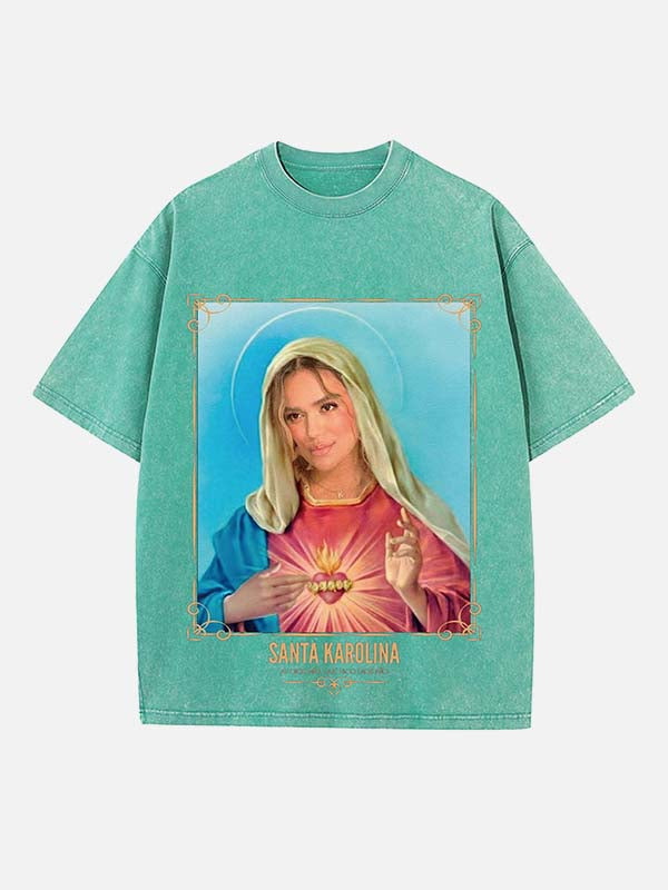 Karol G Print Round Neck T-shirt