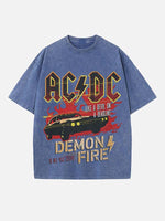 AC/DC Print Round Neck T-shirt