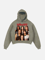 KATSEYE Print Slant Pockets Hoodie