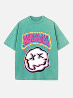 NIRVANA Print Round Neck T-shirt
