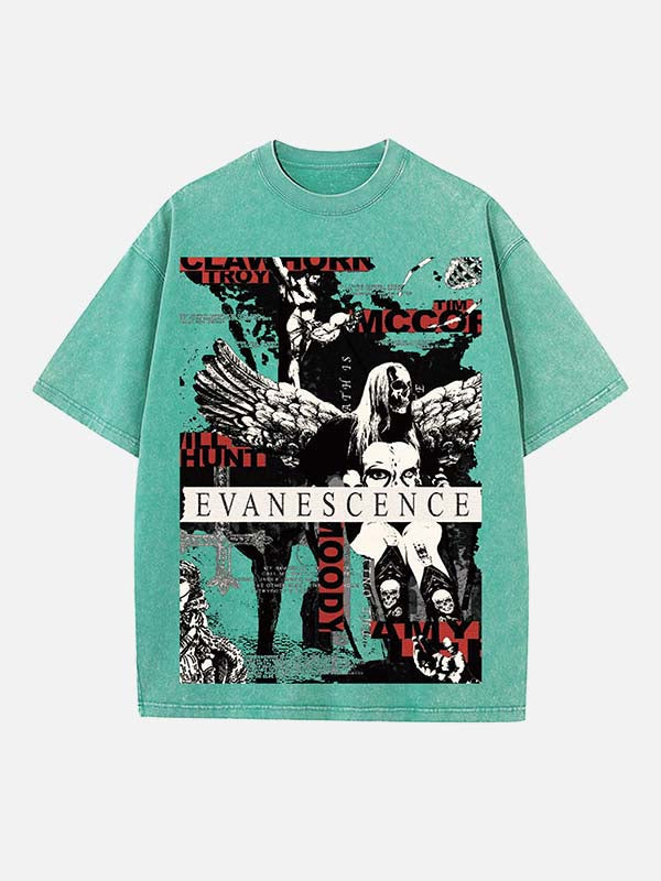 Evanescence Print Round Neck T-shirt