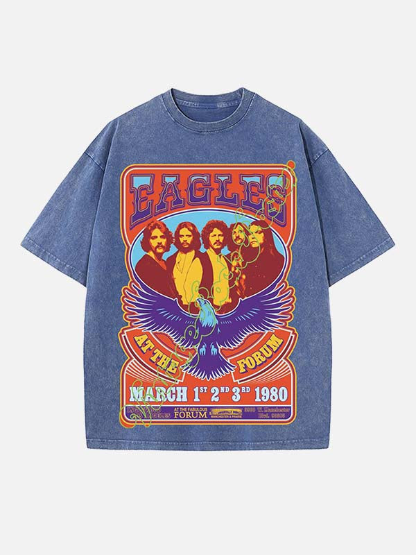 Eagles Print Round Neck T-shirt