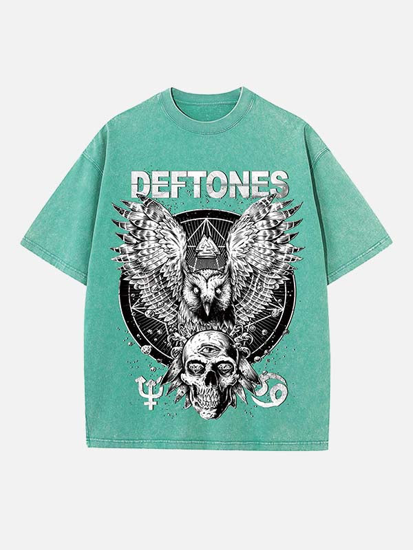 Deftones Print Round Neck T-shirt