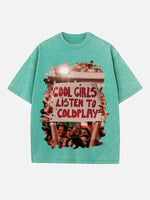Coldplay Print Round Neck T-shirt
