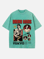 Bruno Mars Print Round Neck T-shirt