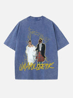 Rihanna Print Round Neck T-shirt