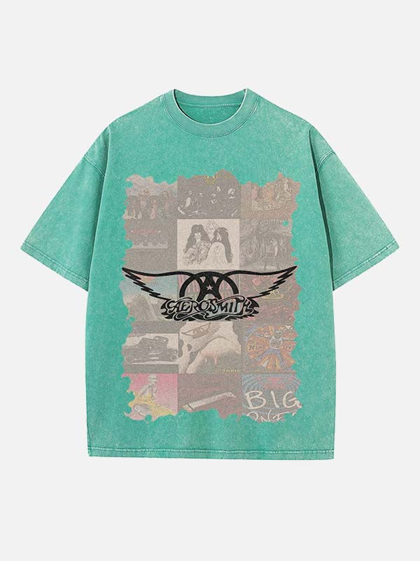 Aerosmith Print Round Neck T-shirt