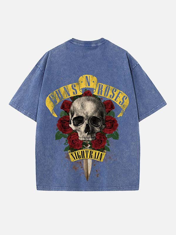 GUNS N' ROSES Print Round Neck T-shirt