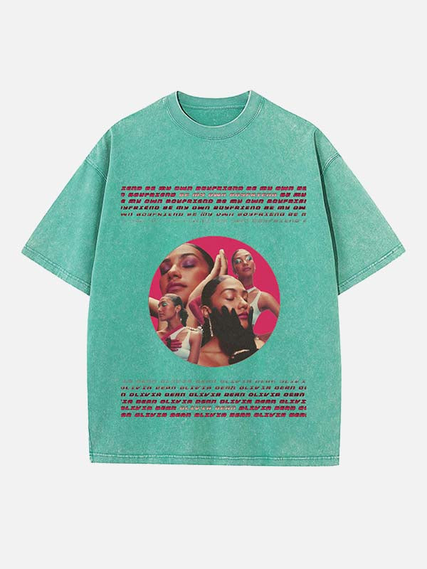 Olivia Dean Print Round Neck T-shirt