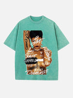 Rihanna Print Round Neck T-shirt