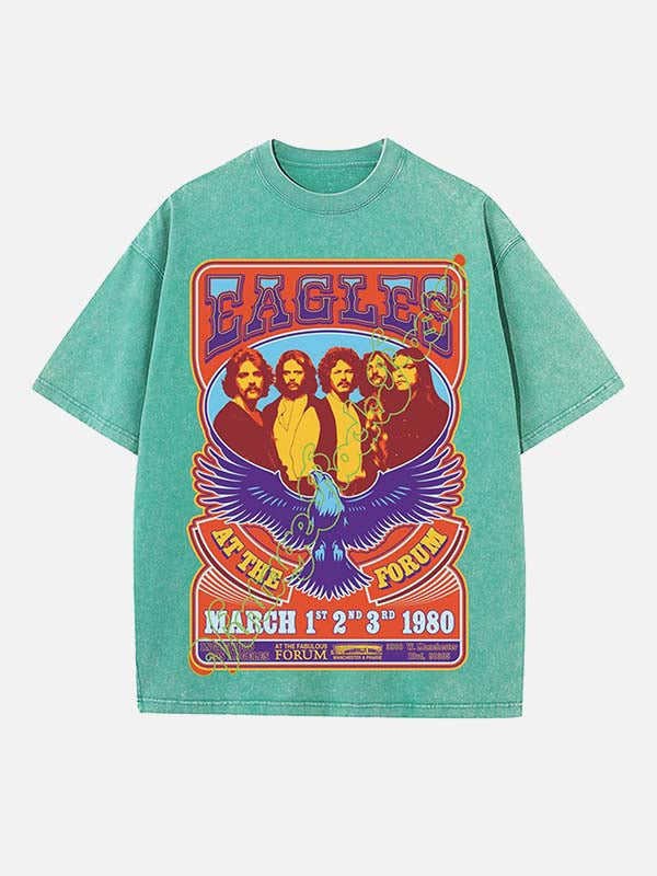 Eagles Print Round Neck T-shirt