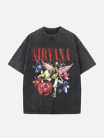 NIRVANA Print Round Neck T-shirt
