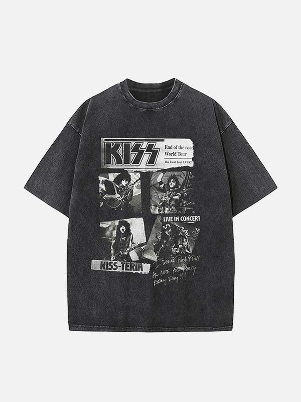 KISS Print Round Neck T-shirt