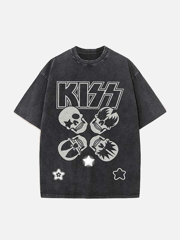 KISS Print Round Neck T-shirt