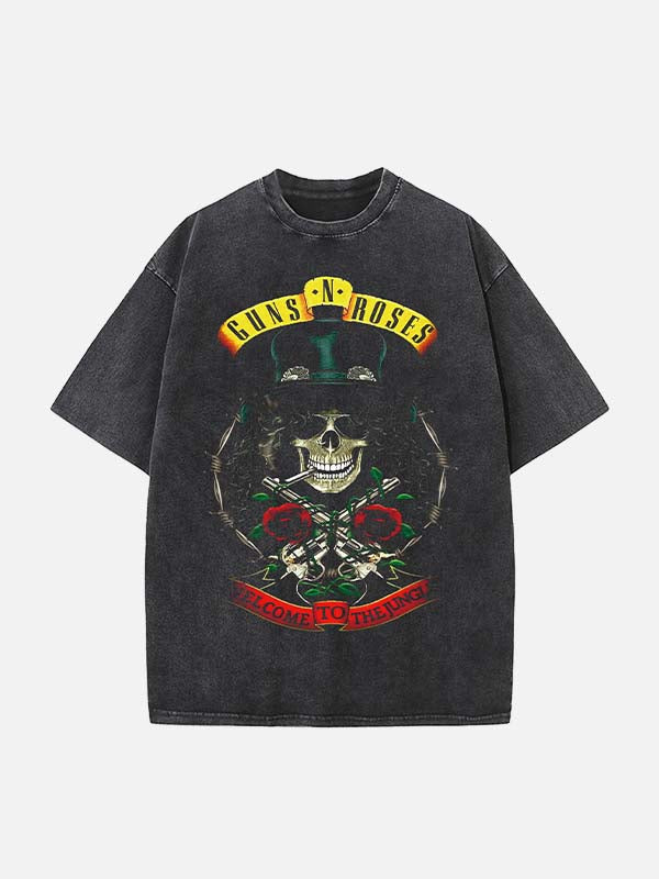 GUNS N' ROSES Print Round Neck T-shirt