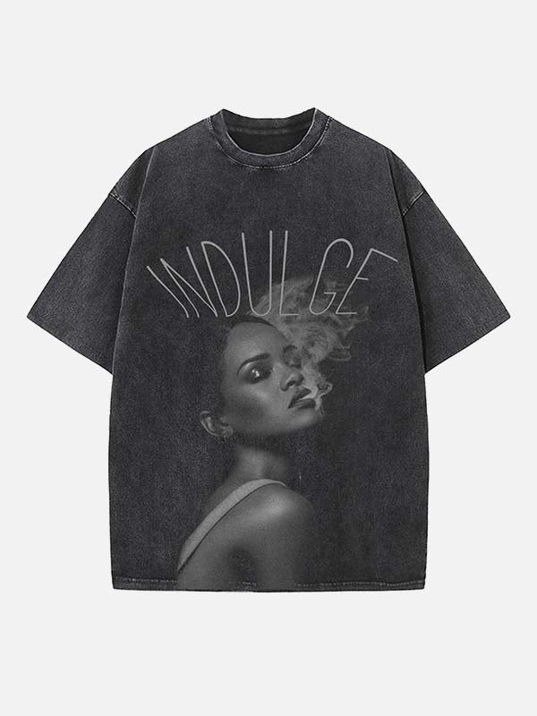 Rihanna Print Round Neck T-shirt