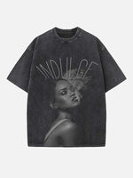 Rihanna Print Round Neck T-shirt