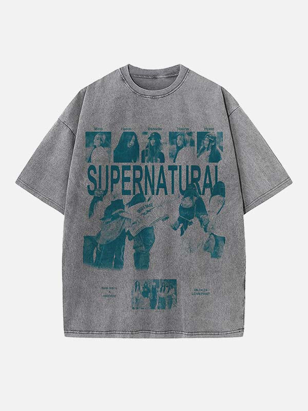 NewJeans Print Round Neck T-shirt