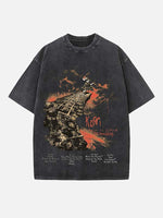 Korn Print Round Neck T-shirt