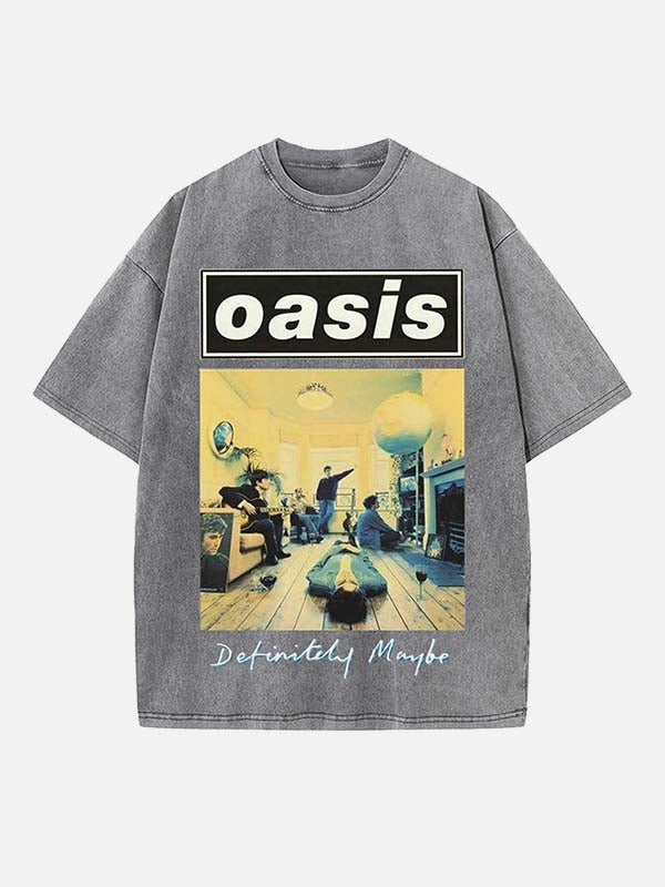 Oasis Print Round Neck T-shirt