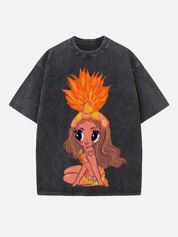 Karol G Print Round Neck T-shirt