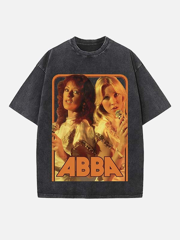 ABBA Print Round Neck T-shirt