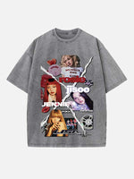 BLACKPINK Print Round Neck T-shirt