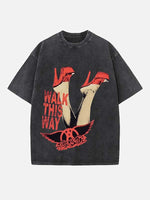 Aerosmith Print Round Neck T-shirt