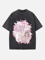 Lana Del Rey Print Round Neck T-shirt