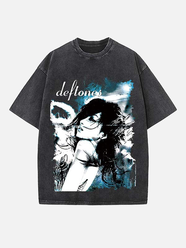 Deftones Print Round Neck T-shirt