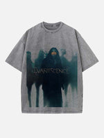 Evanescence Print Round Neck T-shirt