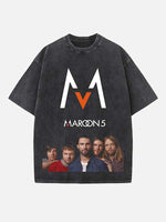 Maroon 5 Print Round Neck T-shirt