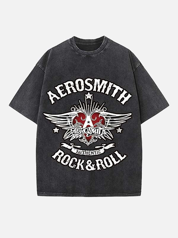 Aerosmith Print Round Neck T-shirt