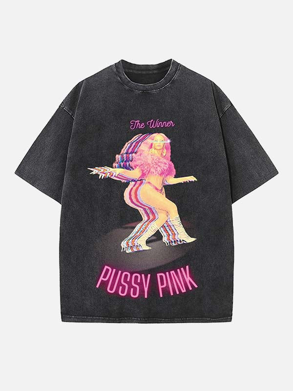 Beyoncé Print Round Neck T-shirt