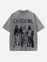 Aespa Print Round Neck T-shirt