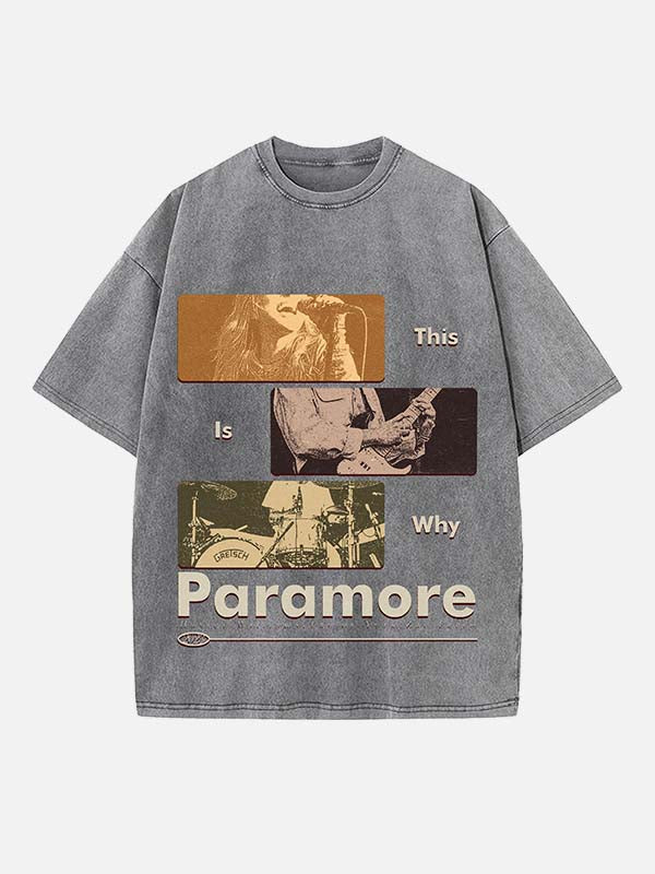 Paramore Print Round Neck T-shirt