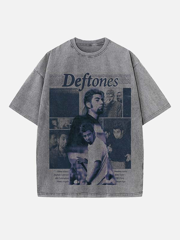 Deftones Print Round Neck T-shirt