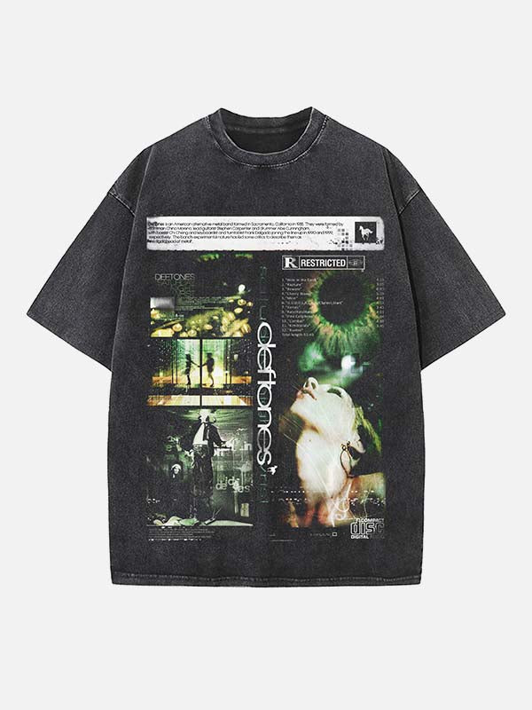 Deftones Print Round Neck T-shirt