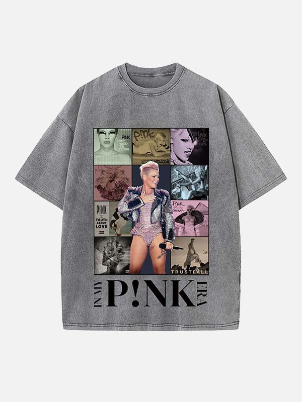 P!nk Print Round Neck T-shirt