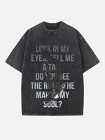 Travis Scott Print Round Neck T-shirt