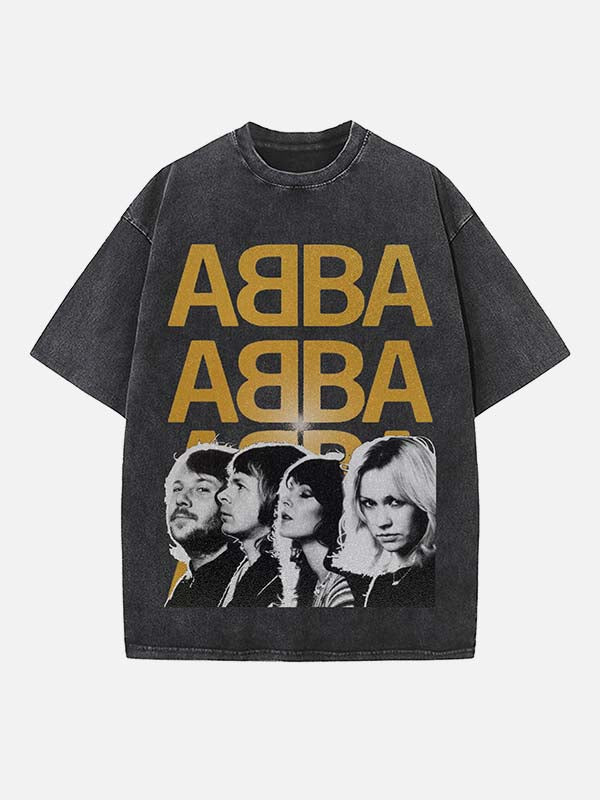 ABBA Print Round Neck T-shirt