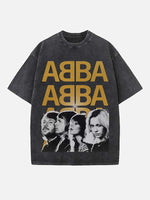 ABBA Print Round Neck T-shirt