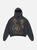 Taylor Swift Print Slant Pockets Hoodie
