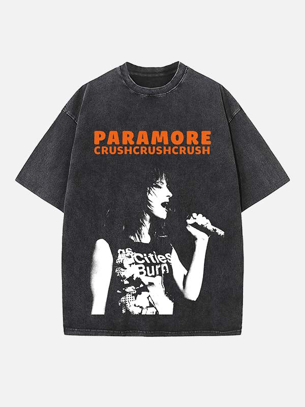 Paramore Print Round Neck T-shirt