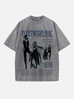 Fleetwood Mac Print Round Neck T-shirt
