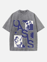 Oasis Print Round Neck T-shirt