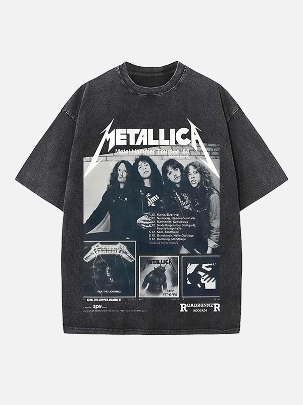 Metallica Print Round Neck T-shirt
